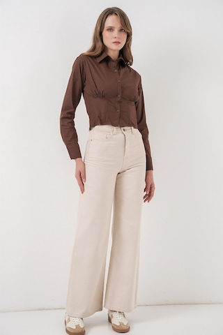 Bigdart 20231 Slim Fit Poplin Gömlek - Kahverengi