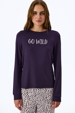 Penti Mor Midnight Mood Slogan Desenli Uzun Kollu Tişört Pijama Üstü Pr81