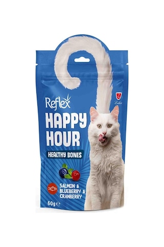 Reflex Happy Hour Kemikler Somon Kızılcık Yaban Mersini Kedi Ödülü 60 G