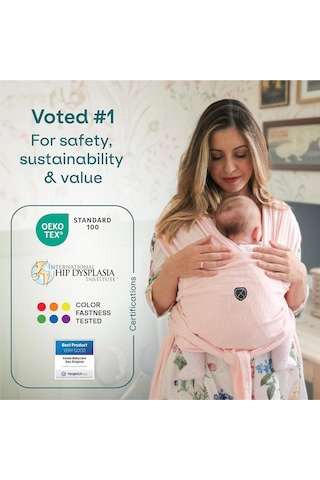 Koala Babycare Baby Sling Yeni Doğan Bebek Taşıyıcı, Ergonomik, Çok Amaçlı Bebek Slingi Portbebe Pembe Tek Ebat