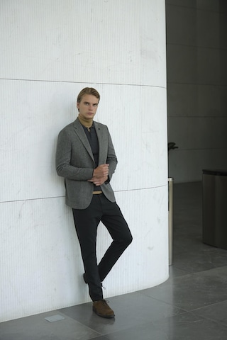 Gri Erkek Yün Ceket Mono Yaka Slim Fit Çift Yırtmaçlı Ceket Ncs Jeans 4007-gri Gri