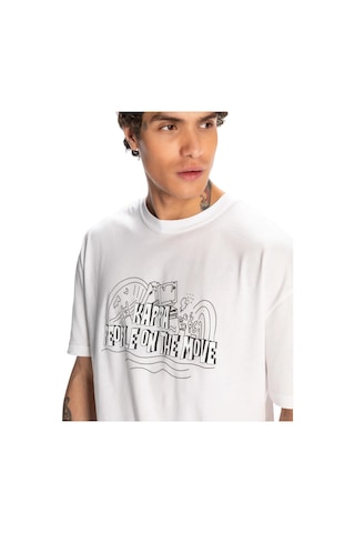 Kappa Erkek Logo Fred Regular Fit Tişört Beyaz
