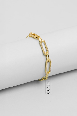 Modern Miras 18 Ayar Sarı Altın Kaplama 19 Cm Gümüş Bileklik Diğer