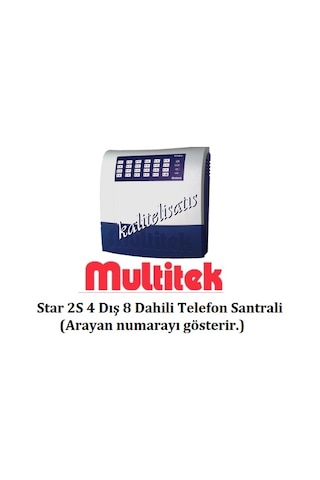 Multitek Star2S Caller Id 4 Harici 8 Dahili Telefon Santrali