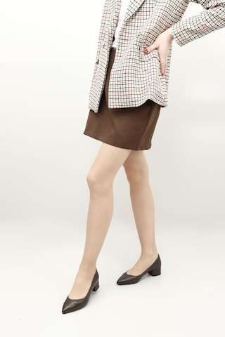 Gönderi R Kadın Kahve Antik Kısa Kalın Topuklu Hakiki Deri Ayakkabı Gdza13425172 Kahve