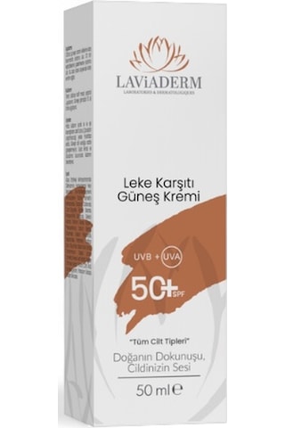 Laviaderm Leke Karşıtı Doğal Güneş Kremi SPF50+ 50 ML
