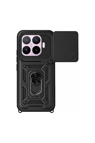 Glide Serisi Sürgülü Kamera Korumalı Ve Yüzük Standlı Mi 17t Pro Uyumlu Kılıf Siyah Glide Serisi Sürgülü Kamera Korumalı Ve Yüzük Standlı Mi 17t Pro Uyumlu Kılıf Siyah