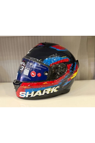 Kask Shark D-skwal 3 Speed-vıb Blue Red Blue Mavi/kırmızı