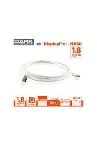 Dark Mdpxhdmıl180 1.8mt Mini Displayport To Hdmı Kablo Kdo