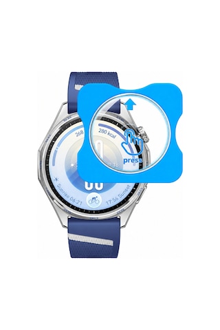 Huawei Watch Gt7 46mm Uyumlu Kolay Kurulum Aparatlı Temperli Cam Ekran Koruyucu
