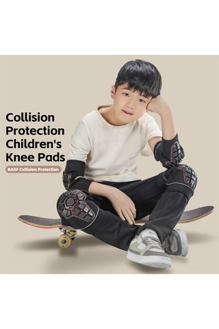 Geeksen Çocuklar İçin Bisiklet, Paten Ve Kaykay Korumalı Dizlik - Rahat Ve Güvenli Siyah