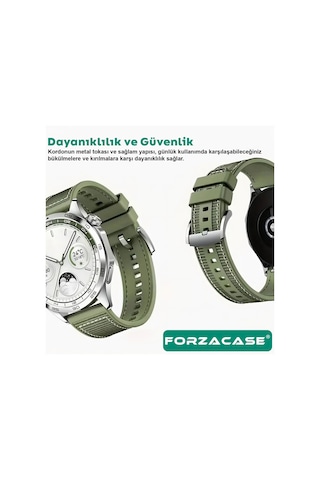 Forzacase Xiaomi Watch 2 Pro İle Uyumlu Dikişli Kumaş Görünüm Silikon Kordon Kayış - Fc910