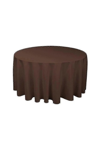 Düğün İçin Düz Renk Masa Örtüsü Yuvarlak Polyester Dayanıklı Masa Örtüsü Çap 160cm Beyaz Diğer