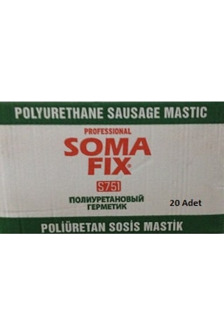 20 Adet 600 Ml Somafix Beyaz Poliüretan Mastik Sosis Dış Cephe Pu Beyaz