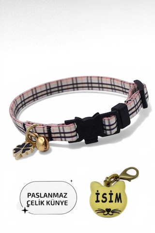 Caramelos Güvenlik Kilitli Kedi Tasması, Isimli Kedi Tasması, Çelik Kedi Isimlik, Kedi Künyesi, Safety Click Brbry Caramelos Güvenlik Kilitli Kedi Tasması, Isimli Kedi Tasması, Çelik Kedi Isimlik, Kedi Künyesi, Safety Click Brbry