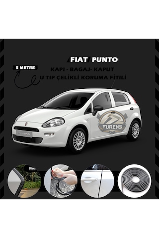 Fiat Punto Oto Araç Kapı Koruma Fitili 5metre Parlak Siyah Renk