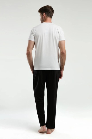 Arnetta 3326 Kısa Kol Erkek Pijama Takımı Beyaz