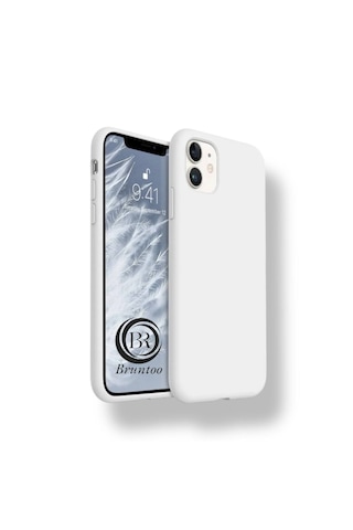 Apple Uyumlu iPhone 11 Kılıf Yumuşak Silikon İçi Kadife Lansman Kapak . Beyaz