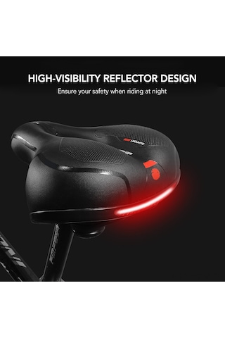 Suofeng Geniş Kalça Bisiklet Sele - Konforlu Pu Deri, Çift Amortisörlü, Havalandırmalı Sarı