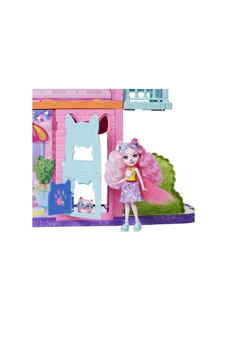Enchantimals Şehir Evi Ve Kafe Oyun Seti 71 Cm , Bebek, Köpek Figürü Ve Aksesuarlarıyla, 4 Yaş Ve Üzeri Hhc18