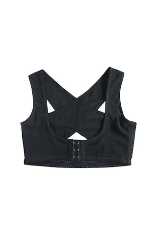 Kadınlar Ultraince Kifoz Düzeltme Omuz Desteği Sıkı Oturan Ortopedik Kemer, Boyut: M Siyah