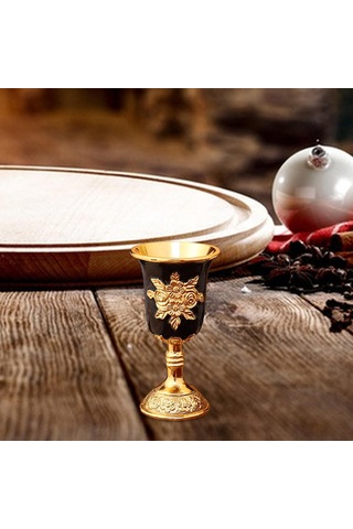 Homyl Avrupa Kadeh Mini Yaratıcı Vintage Şarap Kadehi Siyah Siyah