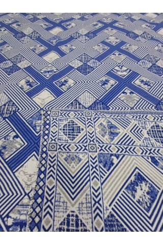Savan Dokuma Halı Örtüsü 6m² Mavi