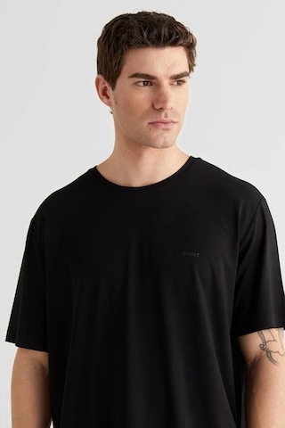 Gant Erkek Siyah Baskılı Kısa Kollu T-shirt-14701