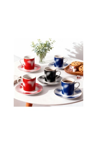 Güral Camelia 12 Parça 6 Kişilik Kahve Fincan Takımı 62421 4875354
