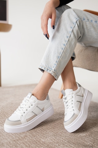 Garantili D2501 Günlük Ortopedik Kadın Sneaker Spor Ayakkabı Gümüş