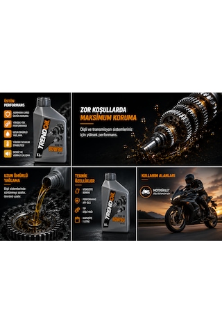 Trendoil 80w90 Motosiklet Şanzıman Yağı 1lt Scooter Gear Oil Apı Gl-5
