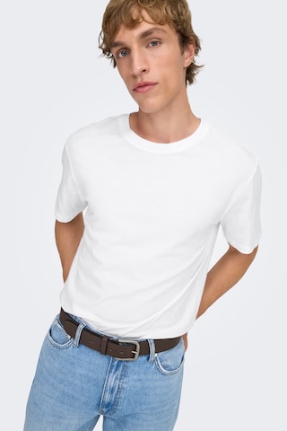 Only & Sons Erkek T Shirt 22025208 Beyaz