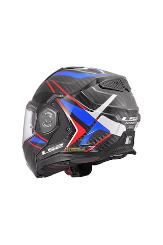 Ls2 Advant X Karbon Future II Karbon Modüler Kask Mavi - Kırmızı - Siyah