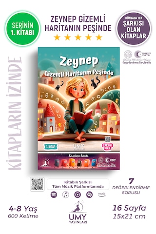 Umy Yayınları Zeynep Gizemli Haritanın Peşinde - Çocuklar İçin Merak Ve Problem Çözme Becerisi Geliştiren Hikâye Kitabı