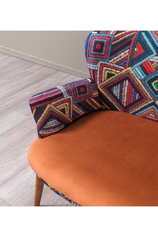 Bienvelle Turuncu Çay Seti İkili Koltuk (Balkon, Salon, Cafe, Ofi