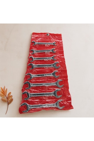 8 Parça Açık Uçlu Anahtar Takımı 6-22 Mm Standart