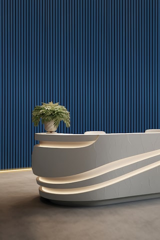 Mdf Ahşap Akustik Duvar Paneli 60x275 Cm - Mavi 60x275