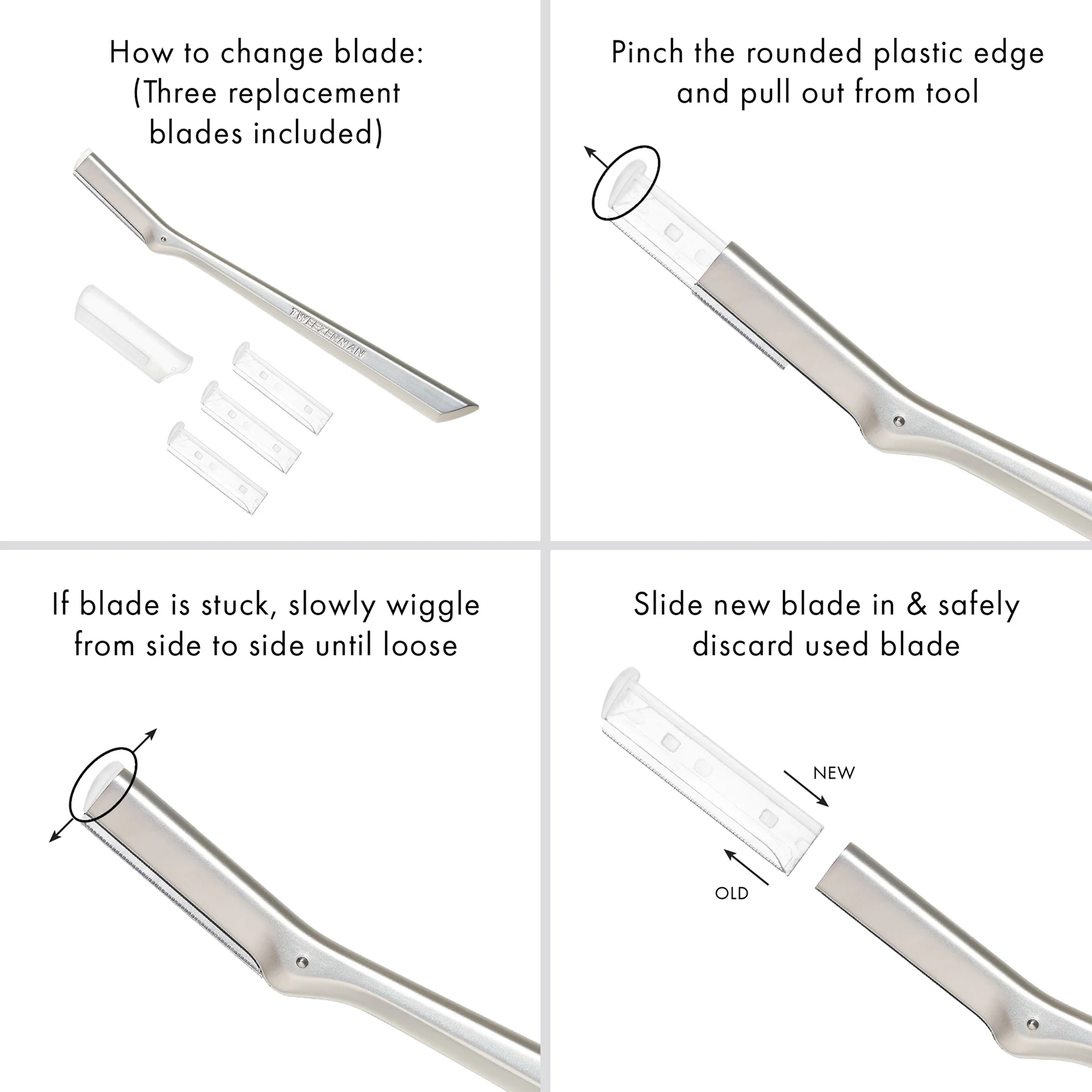 Tweezerman Facial Razor Replacement Blades - Yüz Usturası Yedek Uç