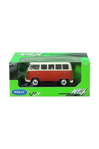 Welly 1963 Volkswagen T1 Bus Kırmızı 1/24 Model Araba