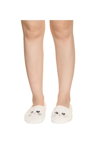 Natural Çorap Kadın Kedili Beyaz Patik - Sbxss210033 Beyaz-36-40 Beyaz