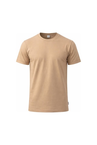 Plus Scorpion T02 Kol Katlama Erkek Slim Fit Basic Tişört Bisiklet Yaka, Düz Kumaş, Yazlık Model Taş