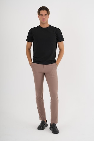 Erkek Siyah %100 Pamuklu Standart Kalıp Likralı Basic T-shirt Siyah