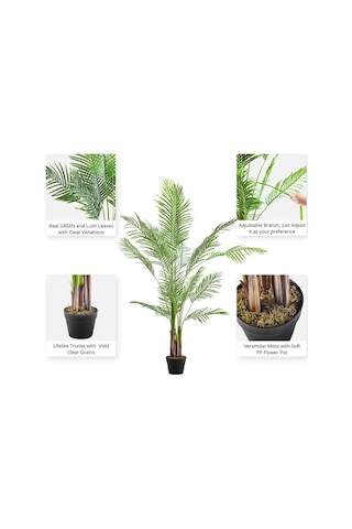 Yapay Ağaç Areka Ağacı Palmiye Ağacı Salon Bitkisi 150cm