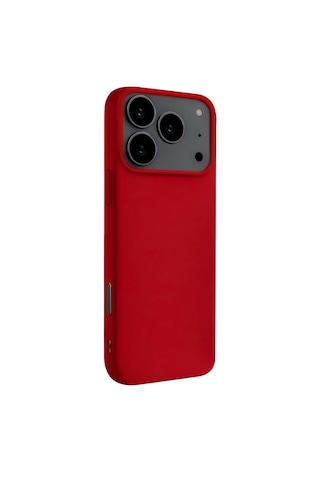 Apple Apple Uyumlu iPhone 17 Pro Max Nano İçi Kadife Silikon - Kırmızı