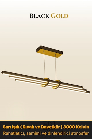 Cosmo Gold Lineer Led Sarkıt Avize Kumandalı Dim Edilebilir Aşağı Işık Sarı Işık Cosmo Gold Lineer Led Sarkıt Avize Kumandalı Dim Edilebilir Aşağı Işık Sarı Işık