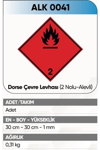 Alkotek Dorse 2 Numara Çevre Levhası Alev