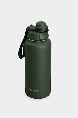 Stevig 1 Hand Leak-proof Sızdırmaz Çelik Termos 1000 Ml Green St-215