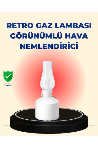 Kablosuz Retro Buhar Makinesi Gaz Lambası Tasarım Ledli Difüzör