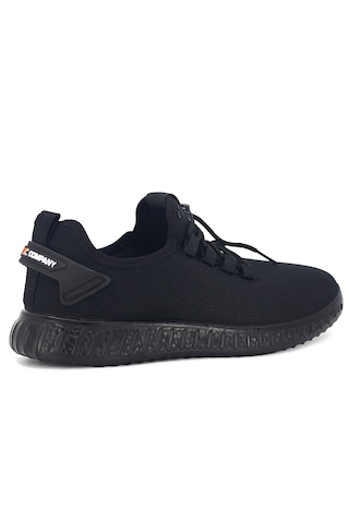 Tarzbu Erkek Spor Ayakkabı Nefes Alabilir Triko Bağcıklı Yürüyüş Ayakkabısı Sneakers Tarz3046 Siyah