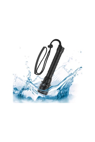 Elfeland 15000lm 3x L2 Led Dalış Sualtı 100m El Feneri Su Geçirmez Siyah